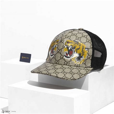 gucci supreme tiger baseball hat|gucci baseball cap women's.